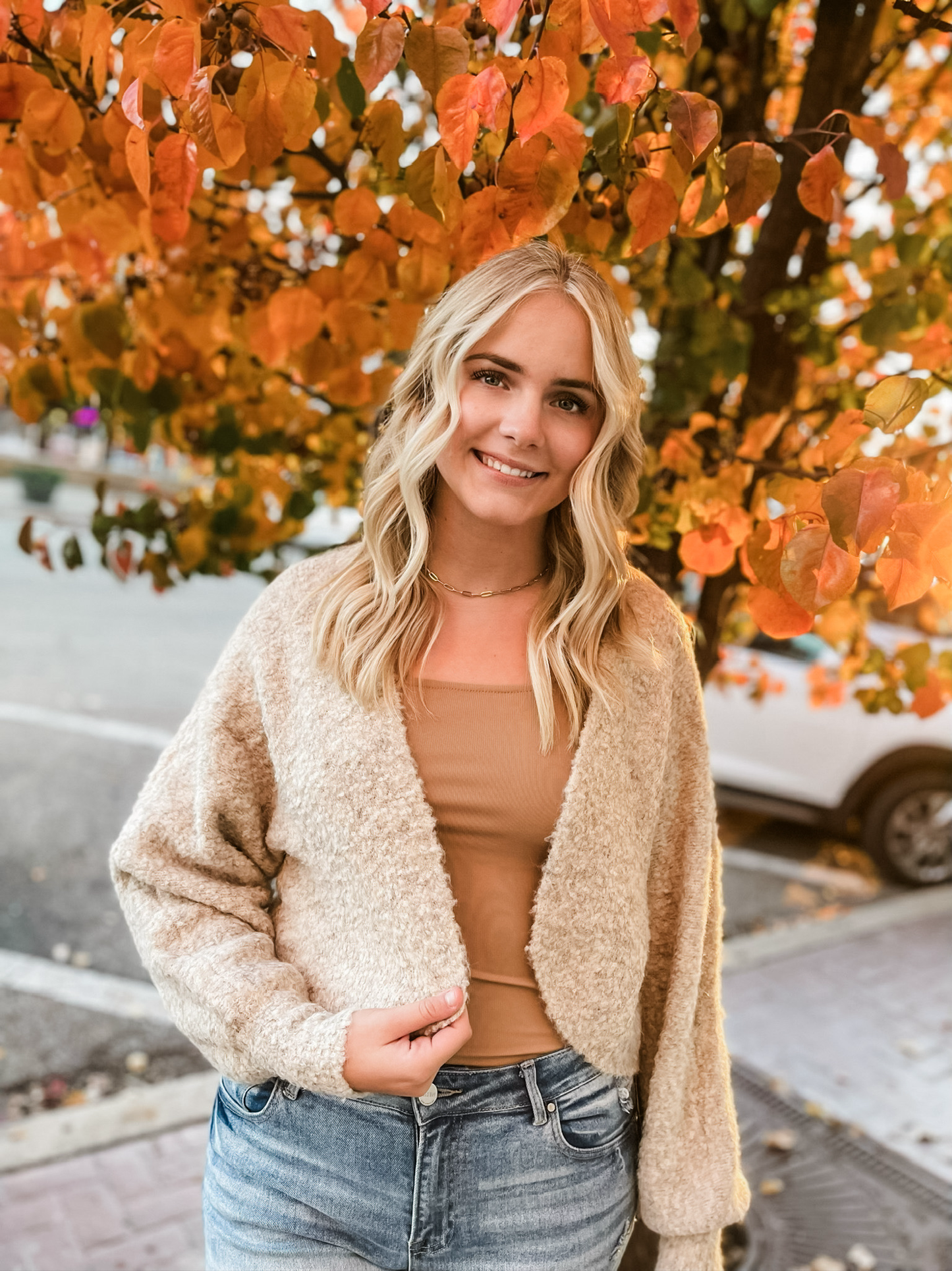 All A Dream Sand Boucle Shrug