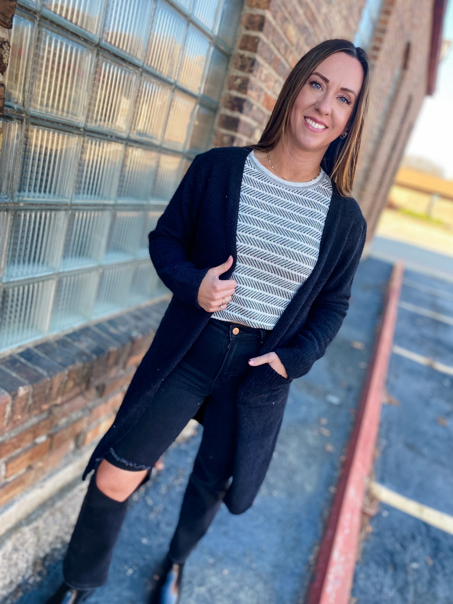 Cozy Side Of Life Black Cardigan