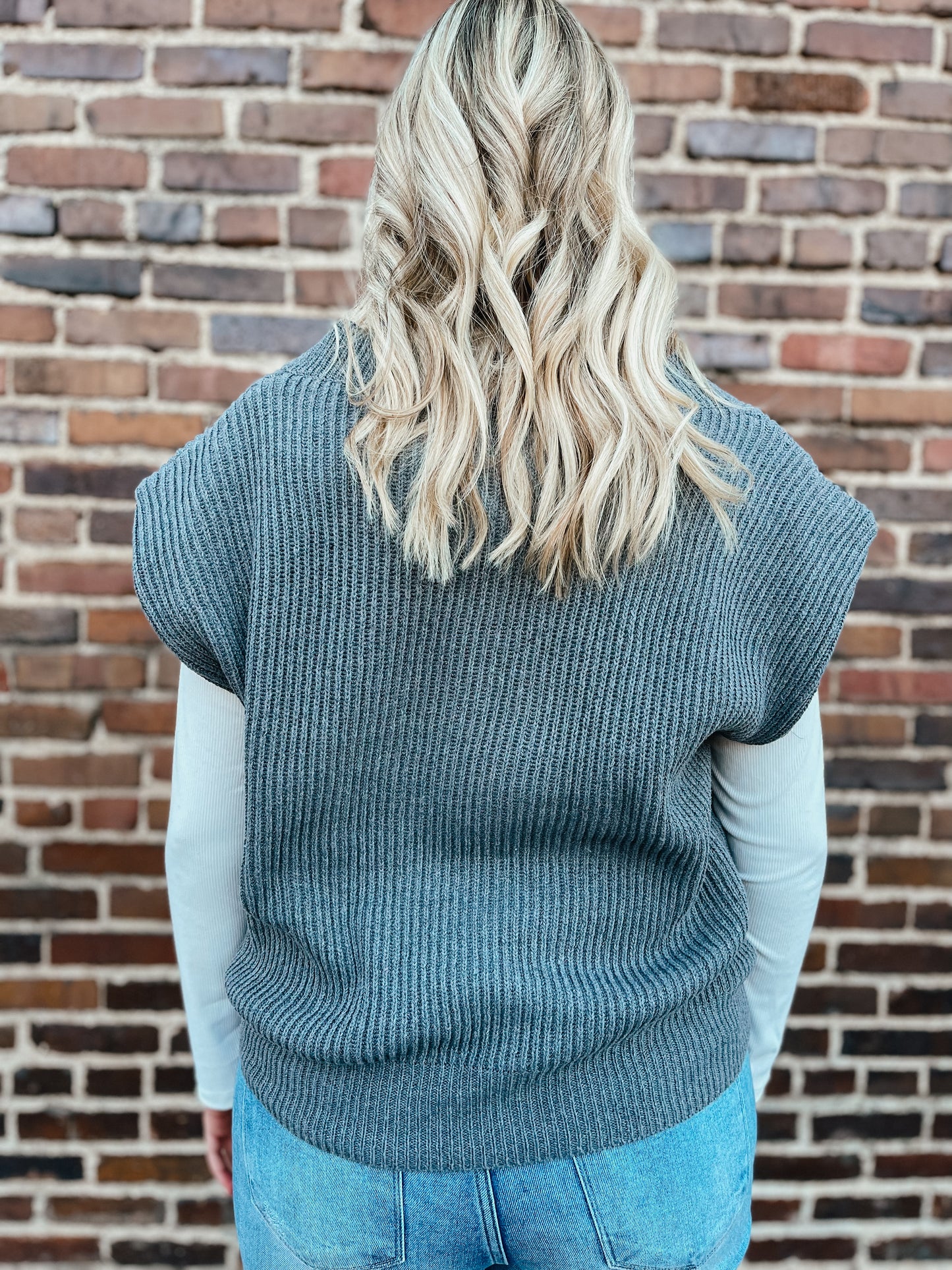 Hear Your Voice Grey Sweater Vest