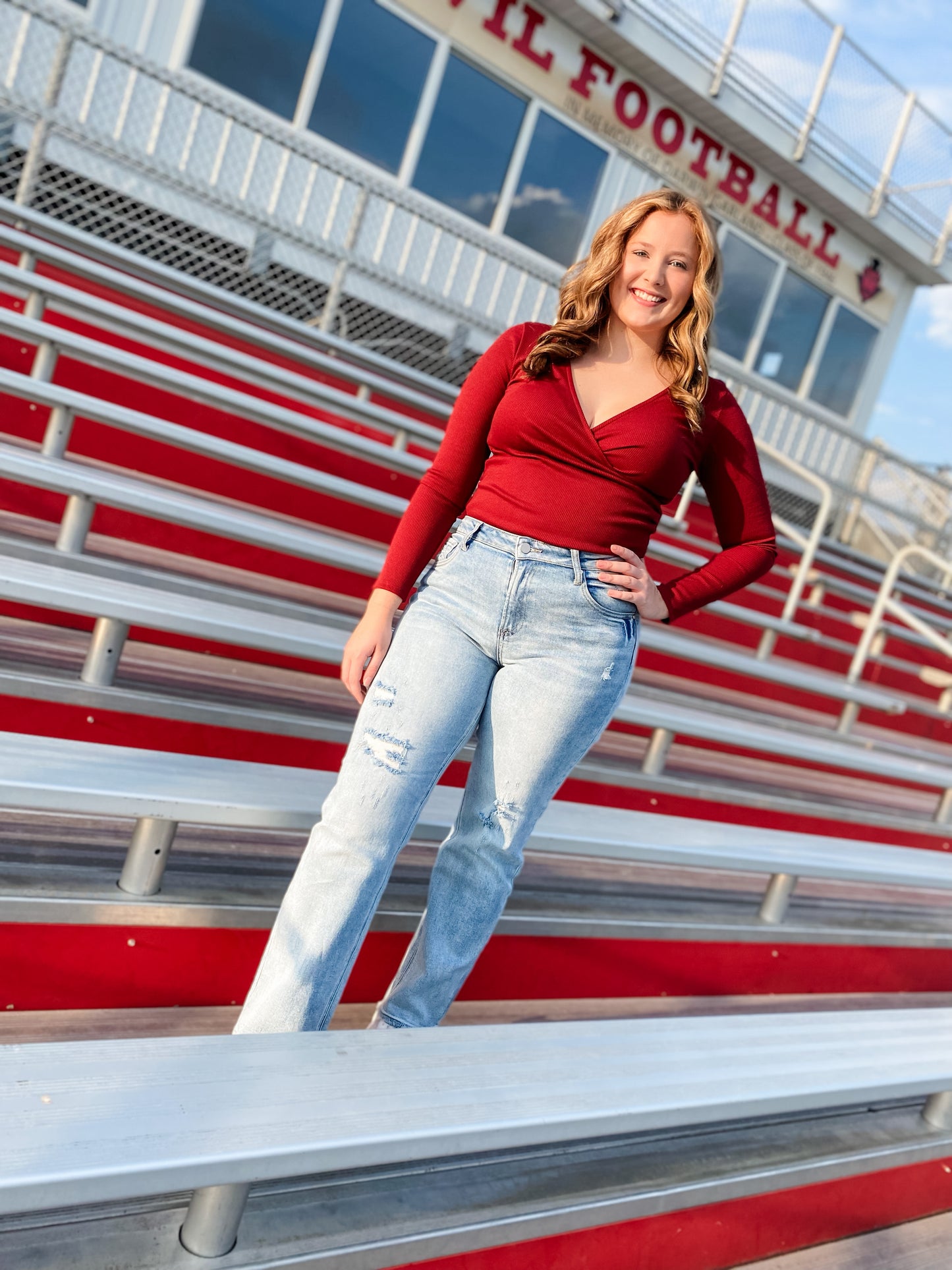 Tailgate Ready Dark Red Bodysuit