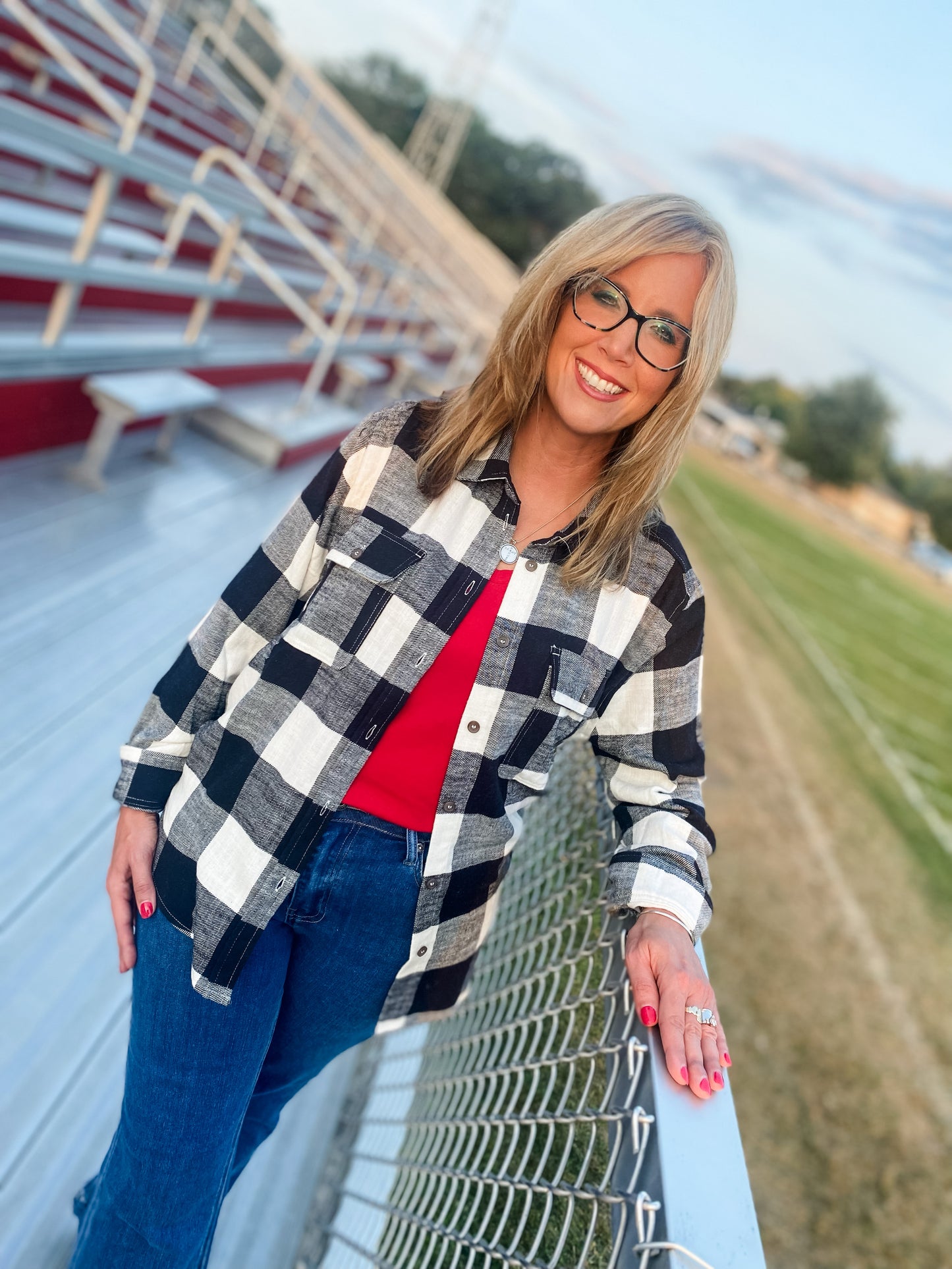 Team Spirit Black Checkered Flannel