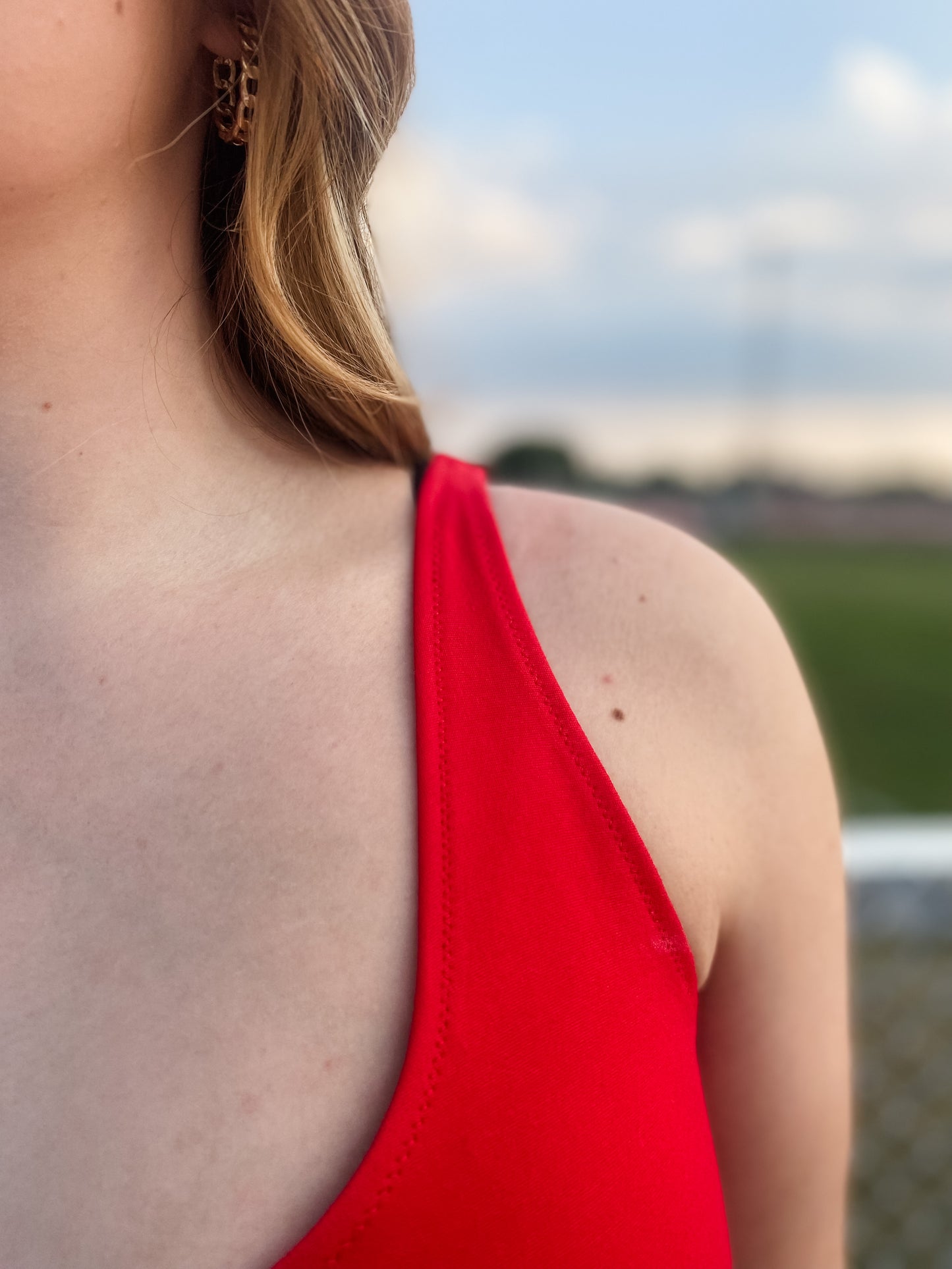 Earn The Victory Red Bodysuit