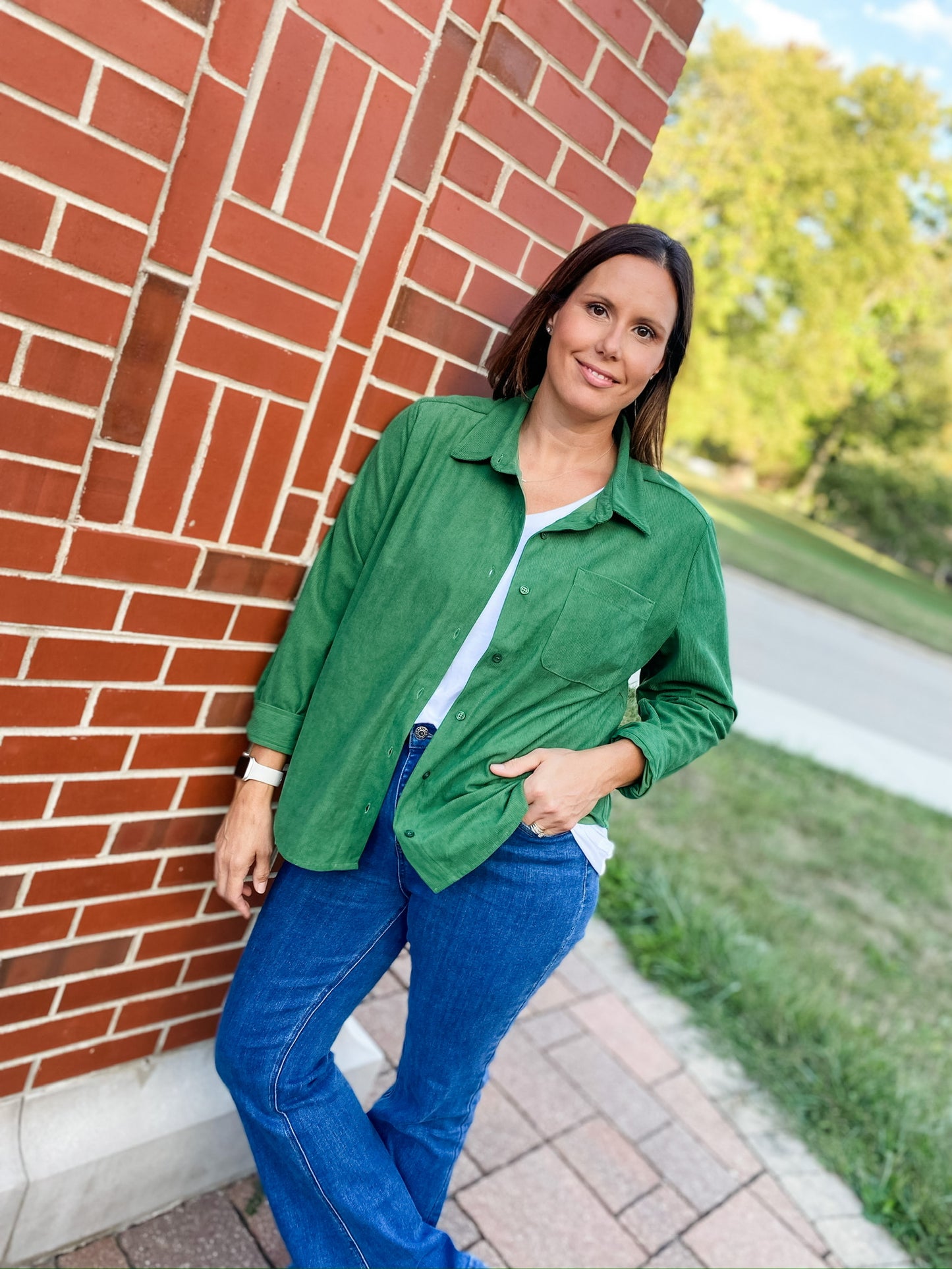 We’ve Got Spirit Green Button Up