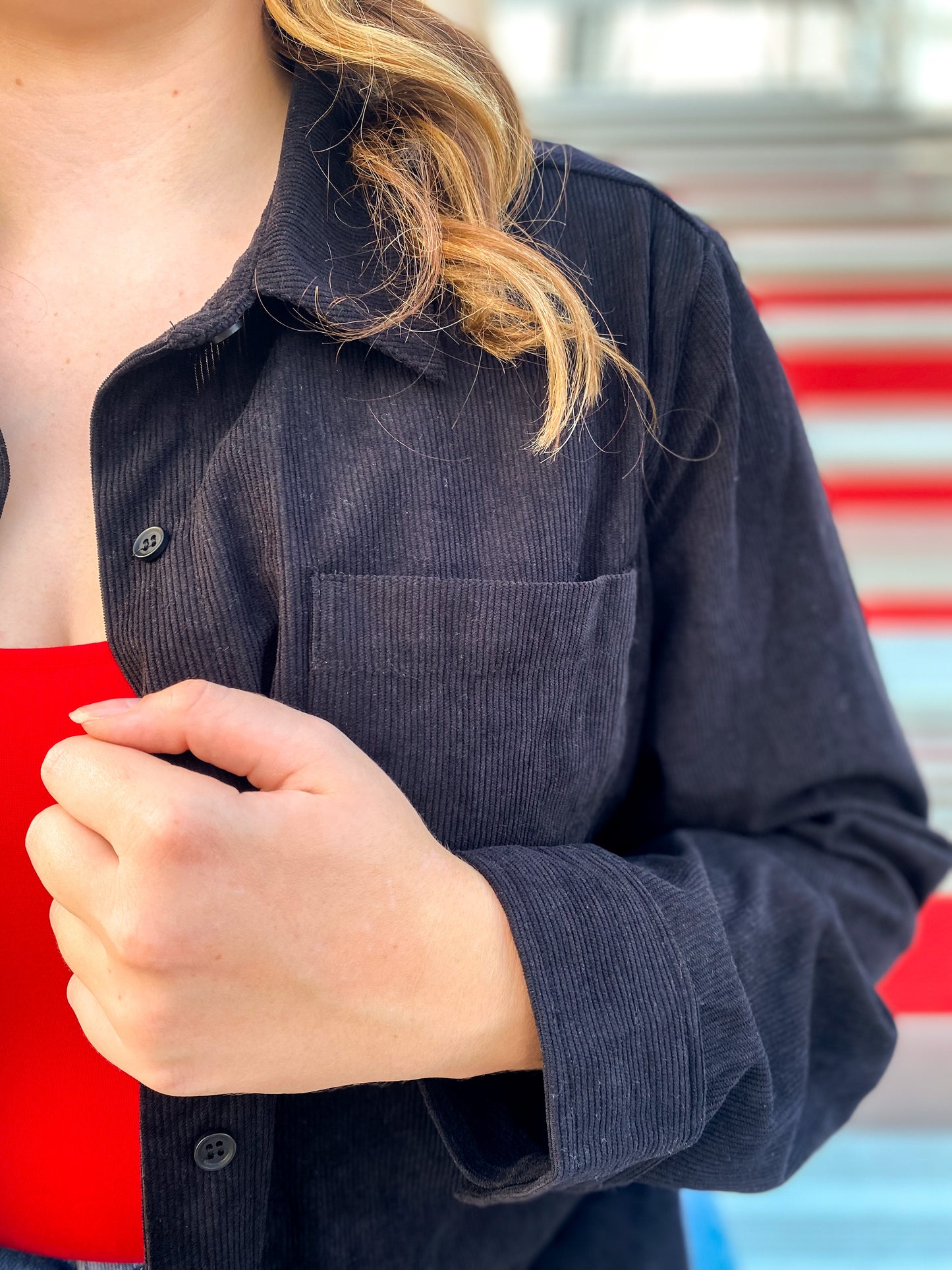 We’ve Got Spirit Black Button Up