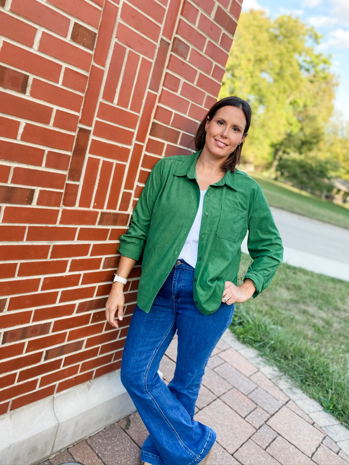 We’ve Got Spirit Green Button Up