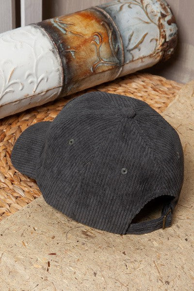 Smile Corduroy Baseball Hat
