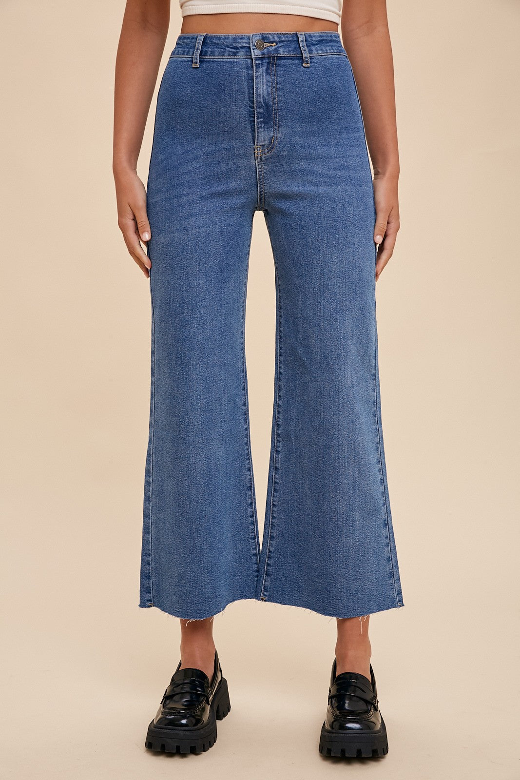 Medium Wash Wide Leg Denim