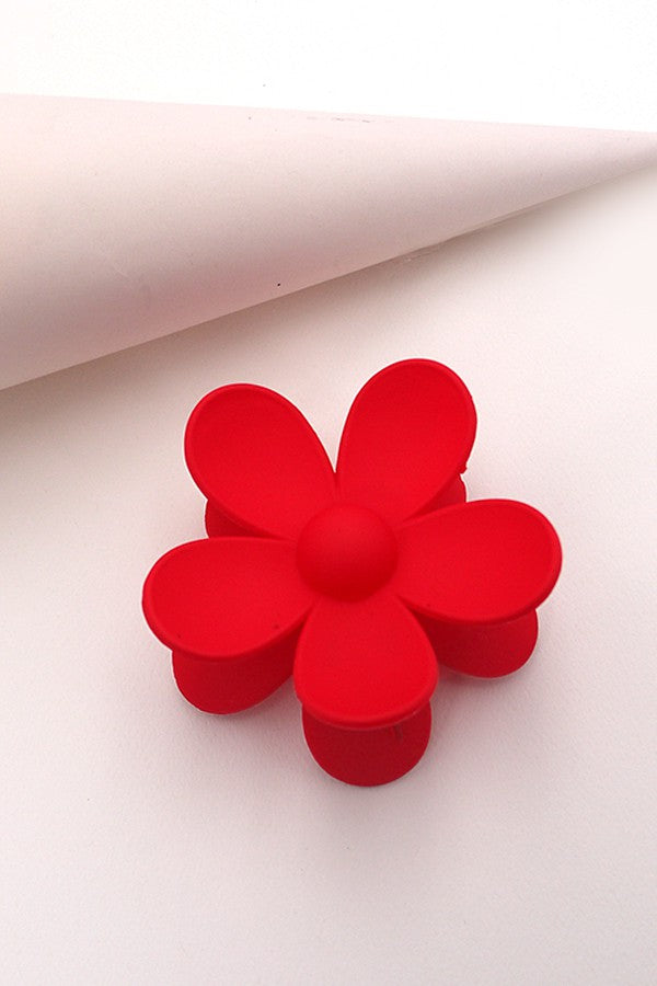 Oversize Matte Flower Hair Claws