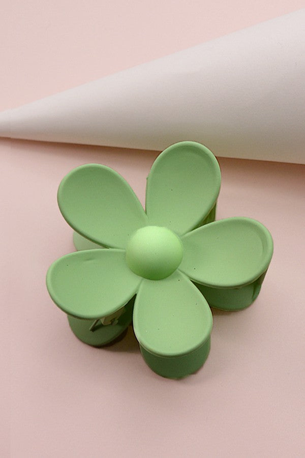Oversize Matte Flower Hair Claws