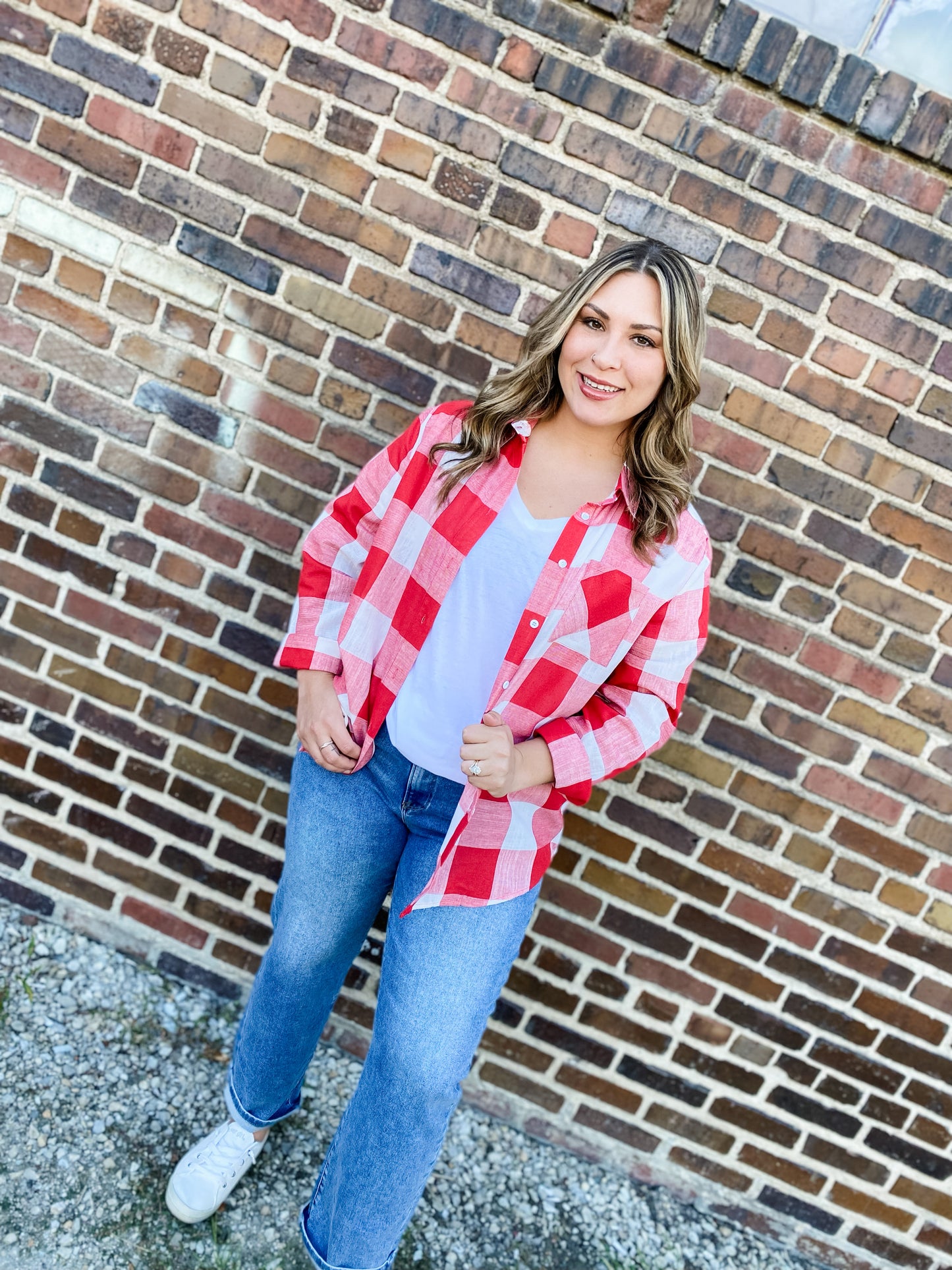 Can’t Stop Us Red Curvy Flannel