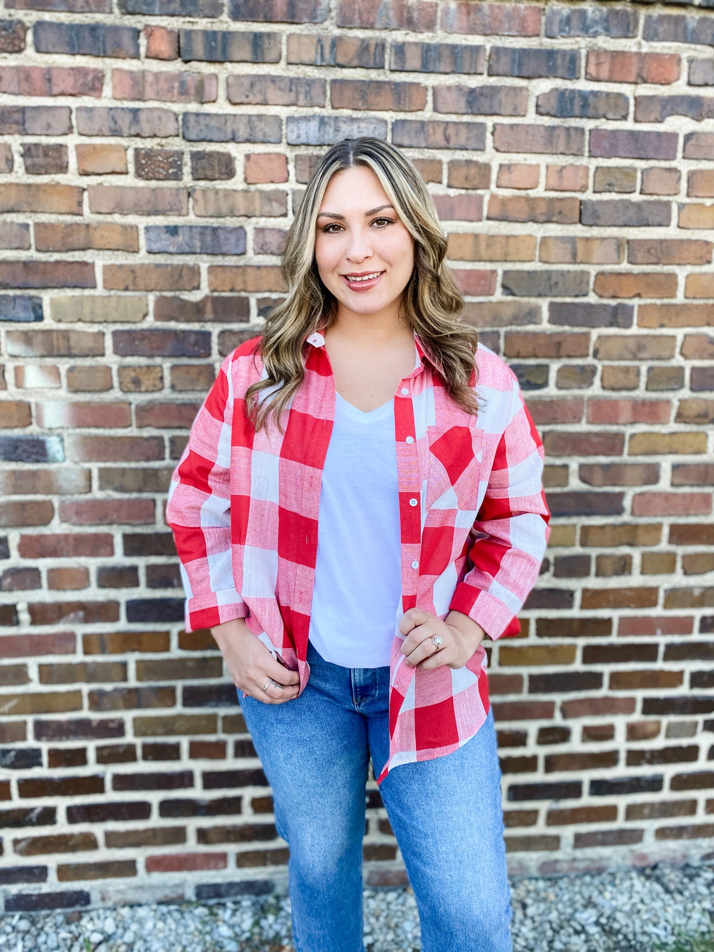 Can’t Stop Us Red Curvy Flannel