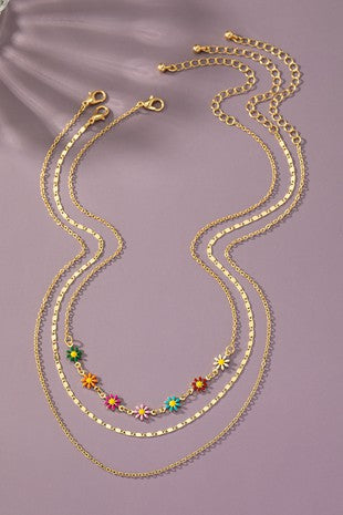 Delicate Flower Necklace Set