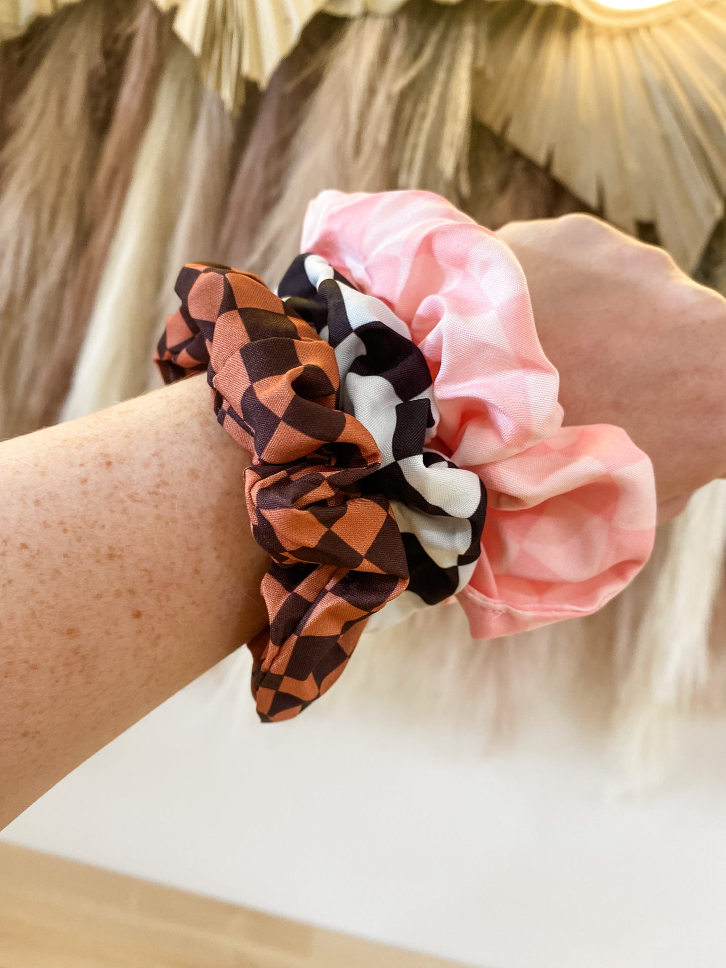 Checkered Scrunchie Pack