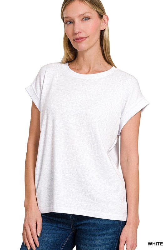 All The Time White Slub Tee - Modern Creek Boutique