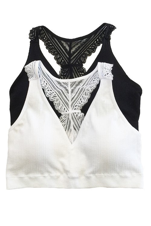 Black Lace Racerback Bralette - Modern Creek Boutique