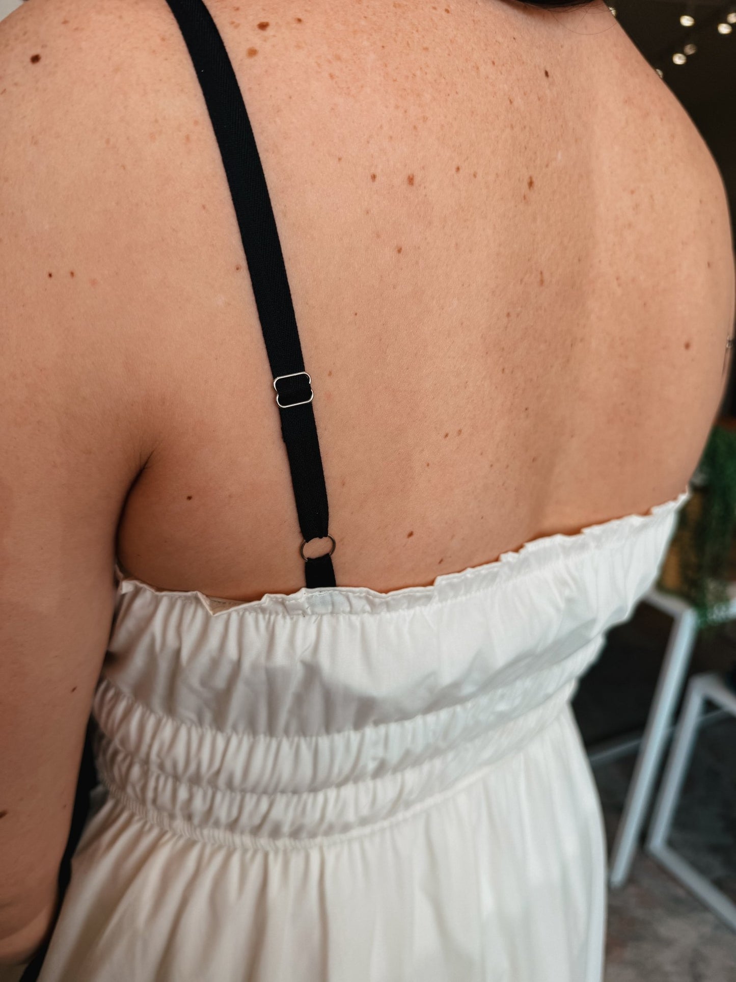Cream Contrast Spaghetti Strap Dress - Modern Creek Boutique