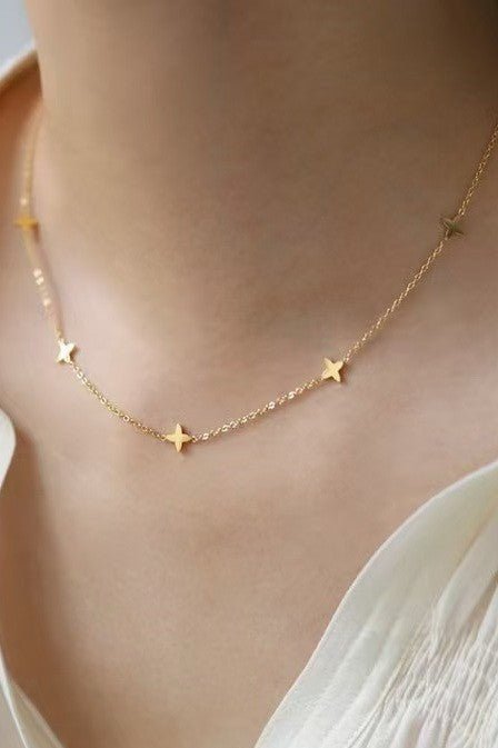 Gold Mini Cross Necklace - Modern Creek Boutique