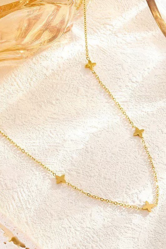 Gold Mini Cross Necklace - Modern Creek Boutique