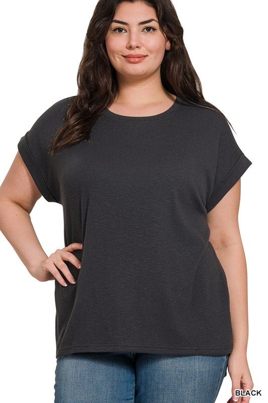Good Times Black Curvy Tee - Modern Creek Boutique