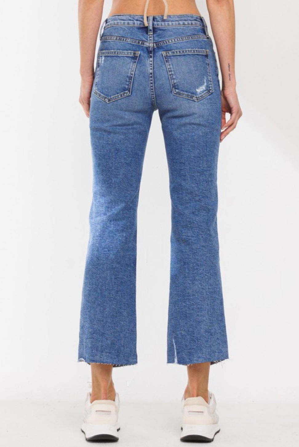 SneakPeek High Rise Slim Bootcut Cropped Denim