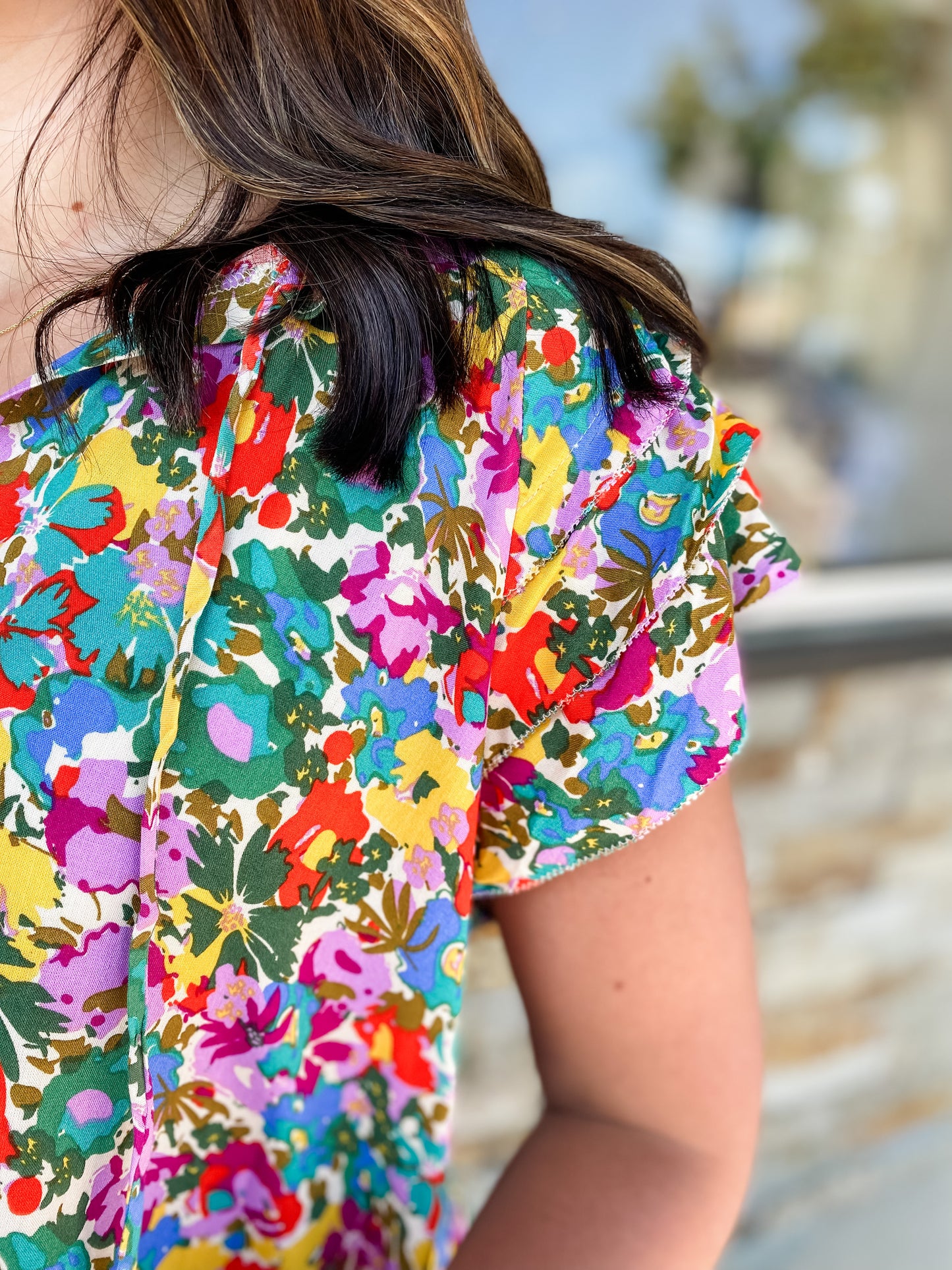 In The Wild Sage Floral Blouse