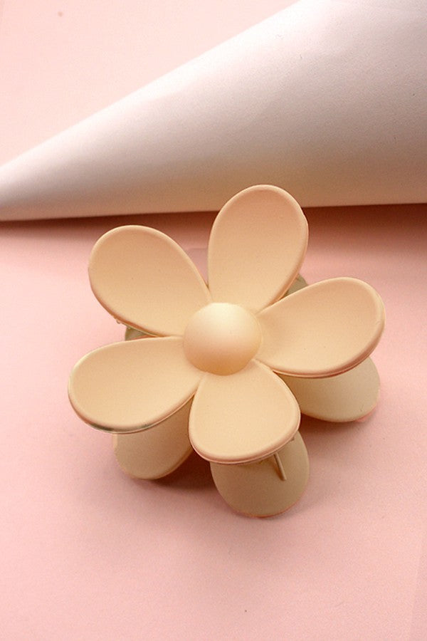 Oversize Matte Flower Hair Claws