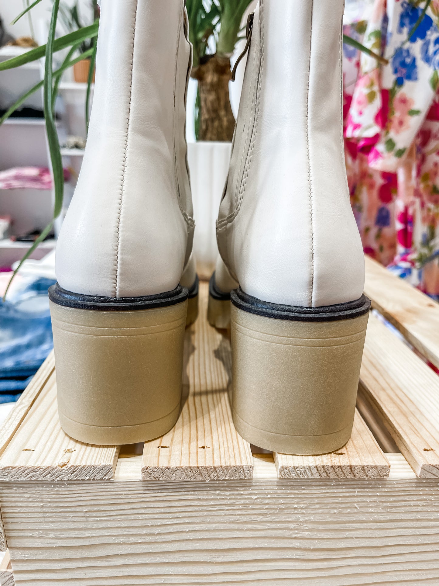 Just My Type Off White Bootie