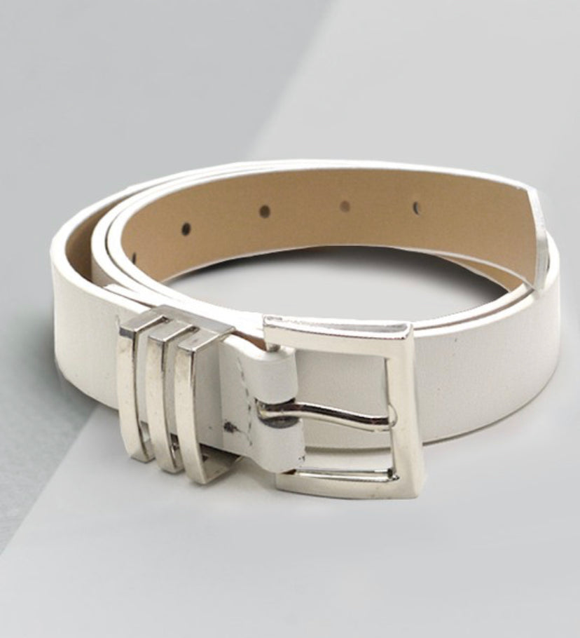 Square Buckle Leather Belts