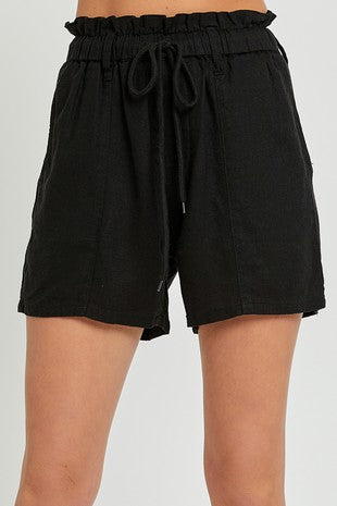 Fiji Black Linen Short
