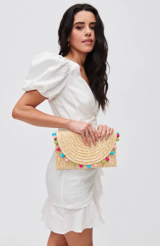 The Narissa Straw Clutch