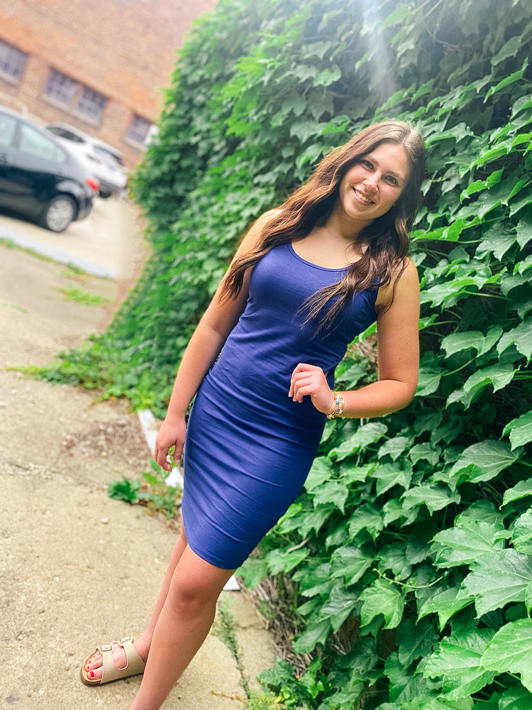 Fly By Navy Bodycon Dress