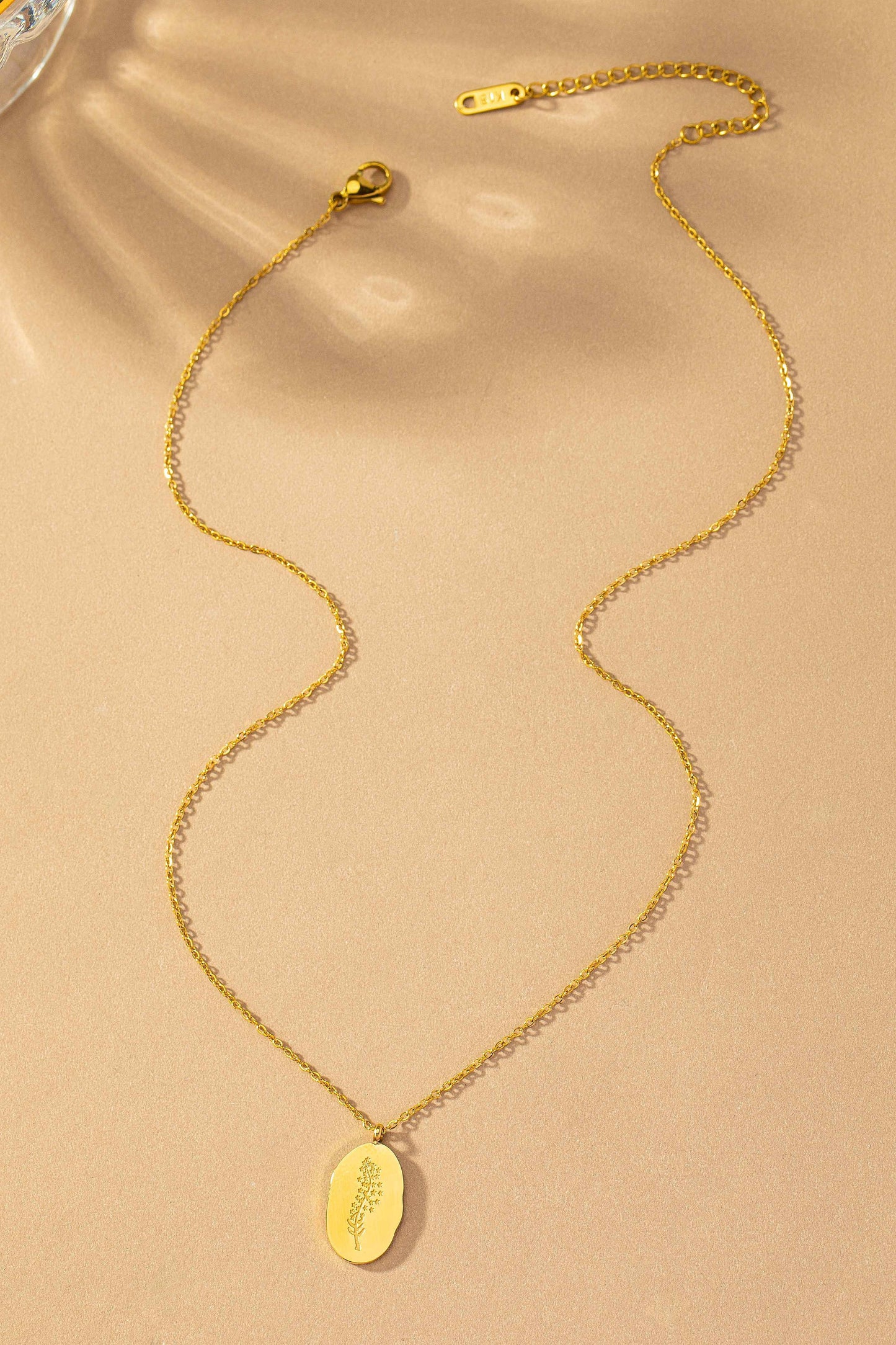 Birth Month Flower Pendant Necklace