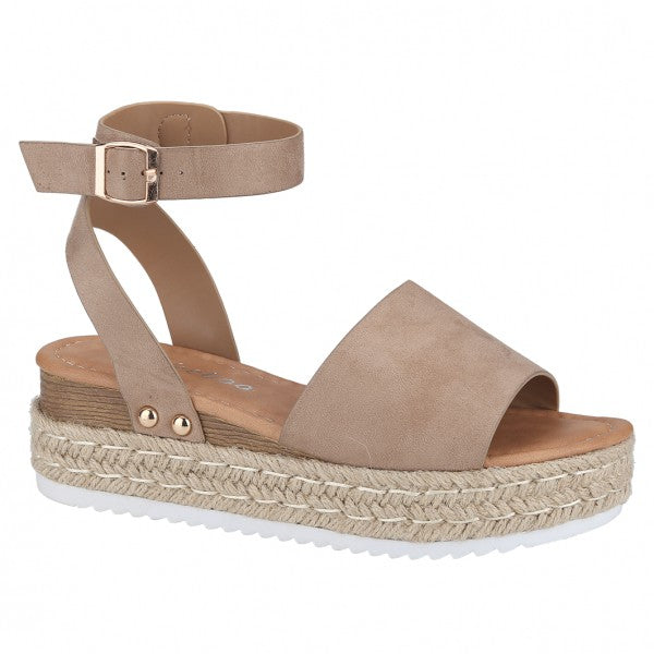 Brown Espadrille Platform Sandal