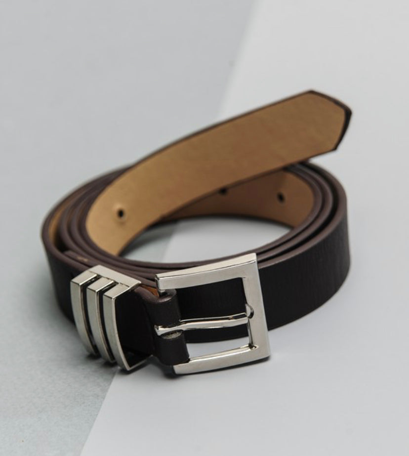 Square Buckle Leather Belts