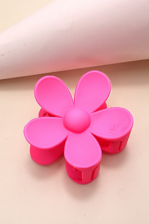 Oversize Matte Flower Hair Claws