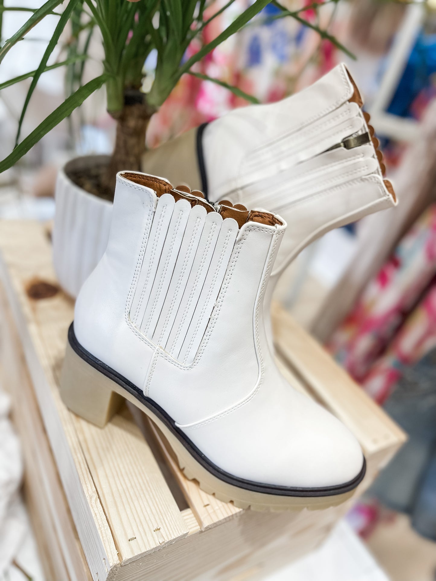 Just My Type Off White Bootie