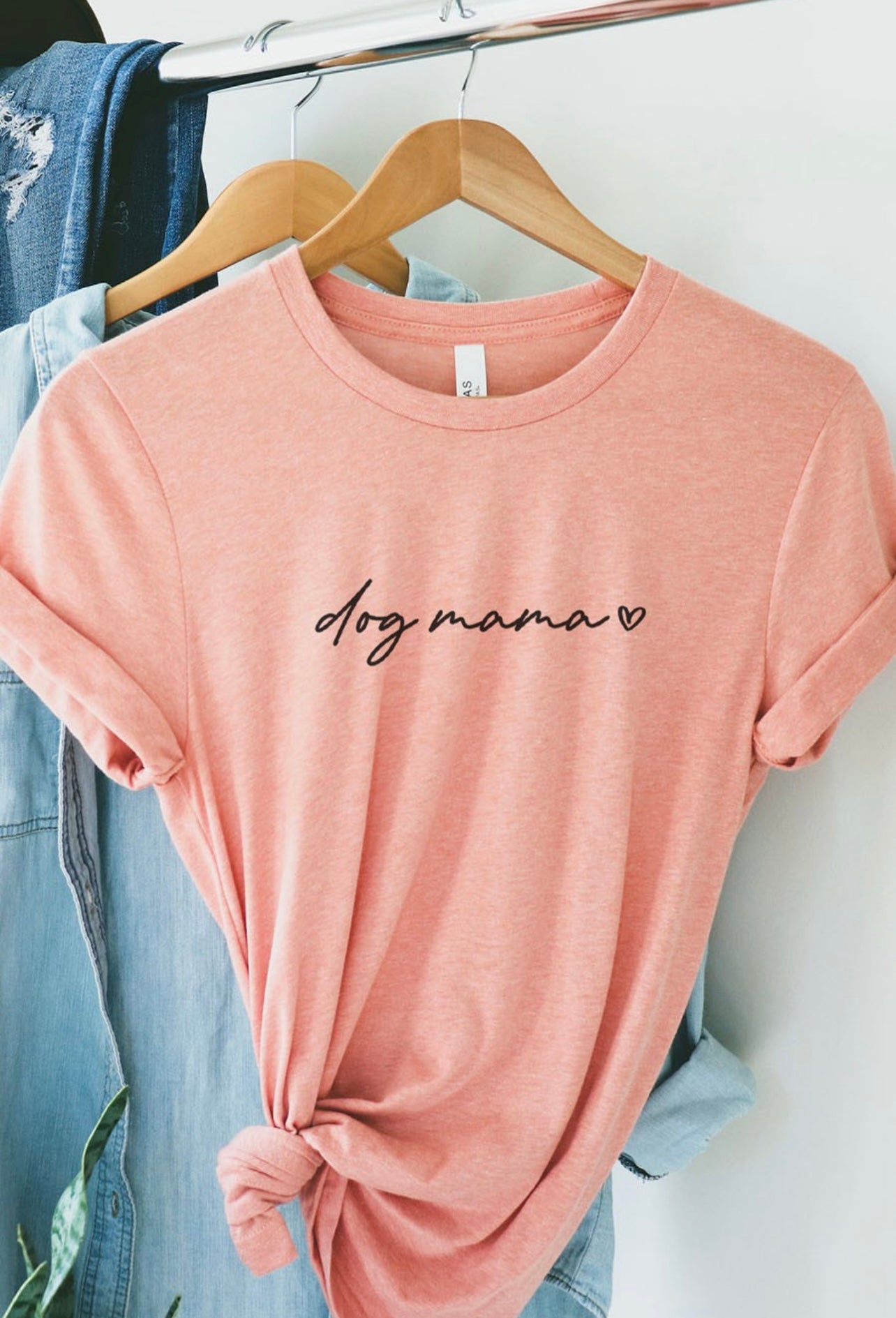 Dog Mama Heather Sunset Curvy Graphic Tee