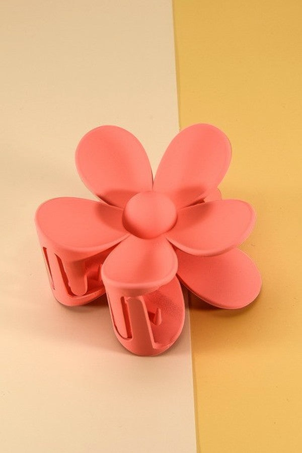Oversize Matte Flower Hair Claws
