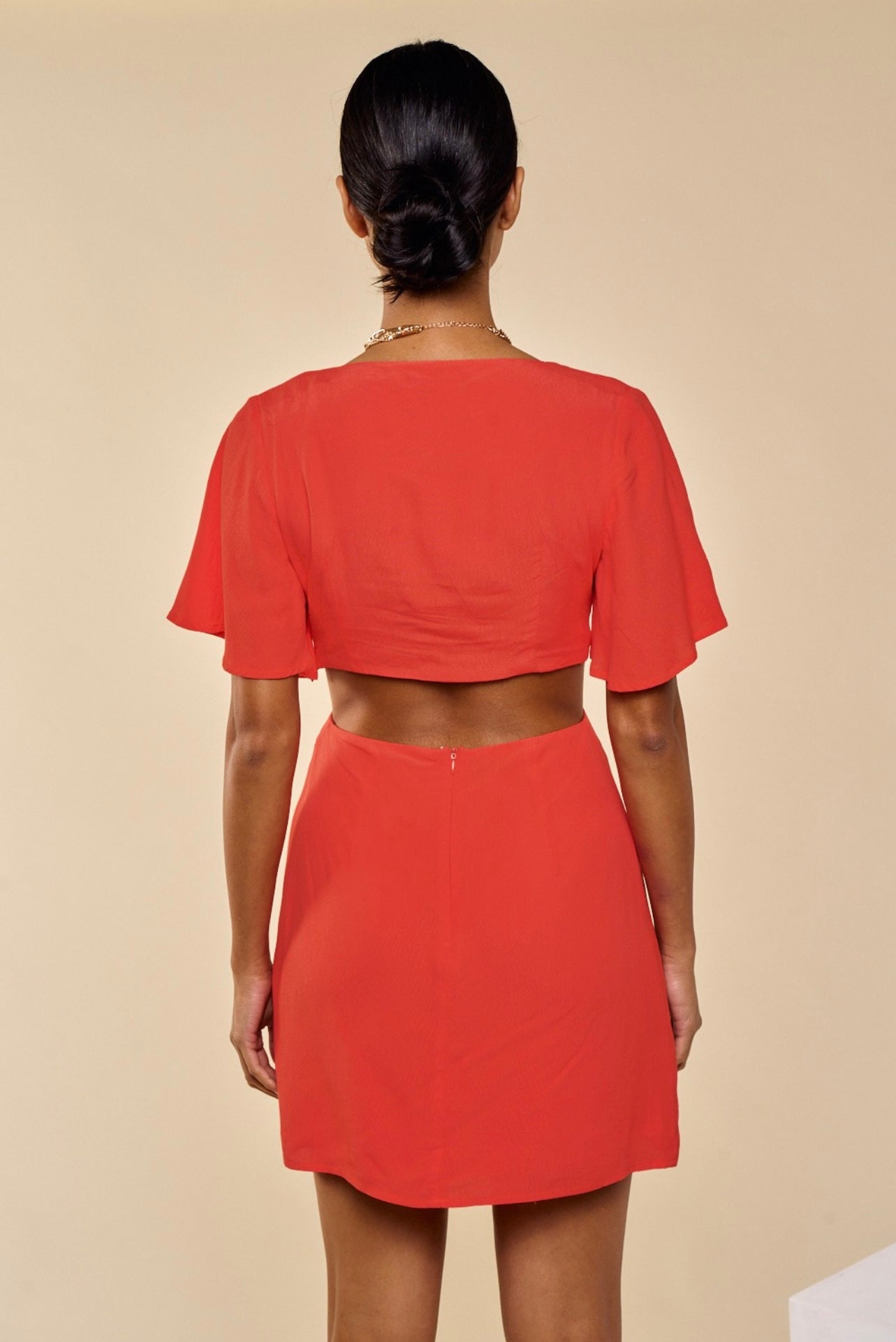 Moment For Life Orange Babydoll Dress