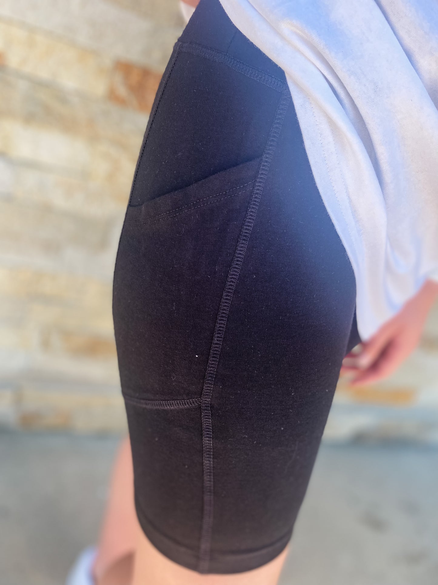 Imagine Black Biker Shorts