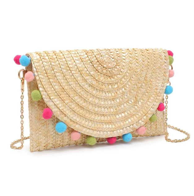 The Narissa Straw Clutch