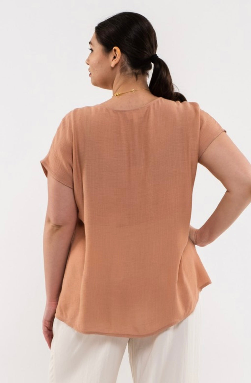 Ancient Wonders Sienna Curvy Lace Edge Blouse