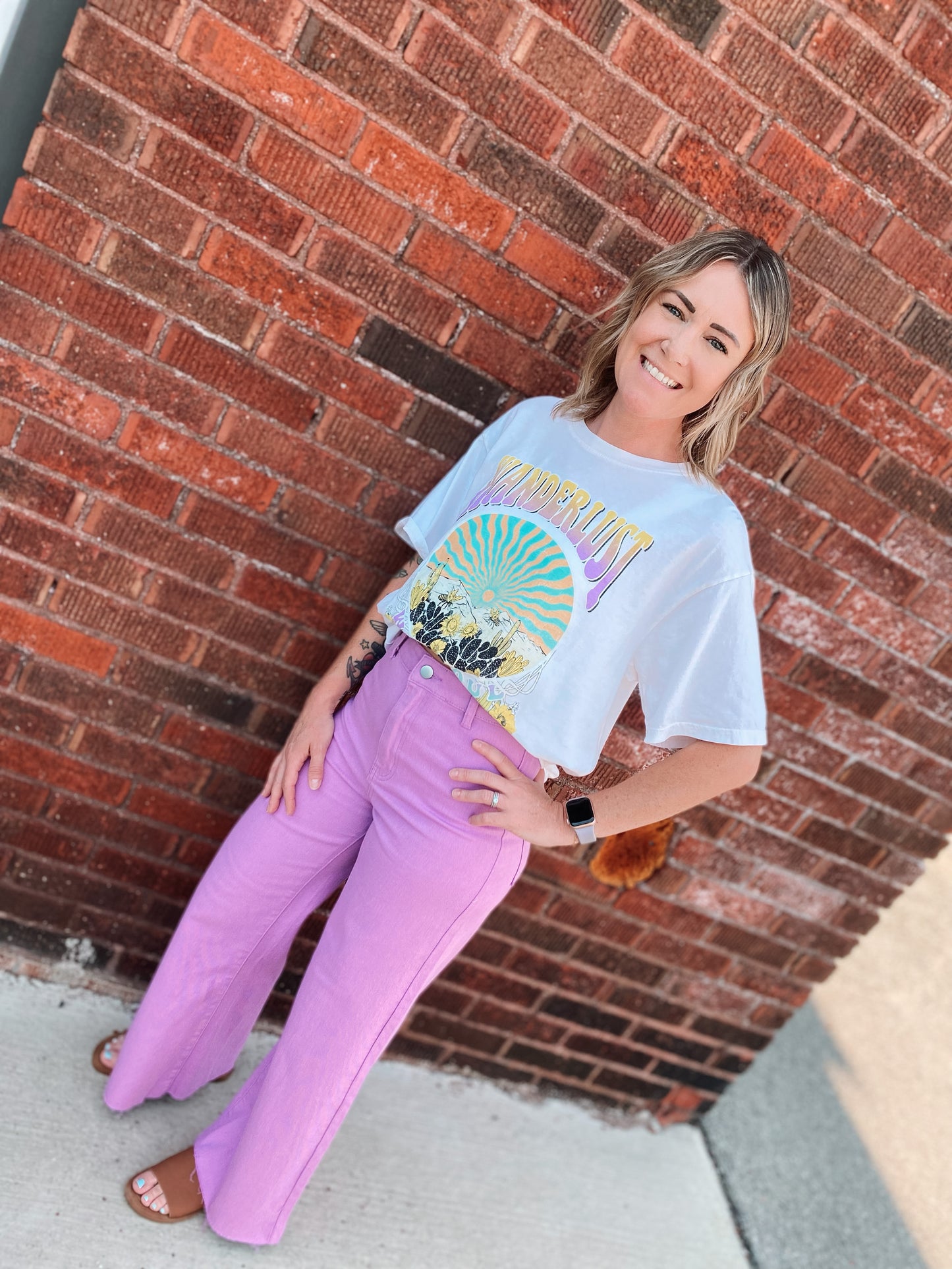 Life In Lilac Wide Leg Jean