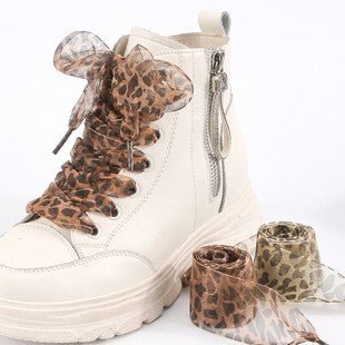 Leopard Organza Shoe Laces - Modern Creek Boutique