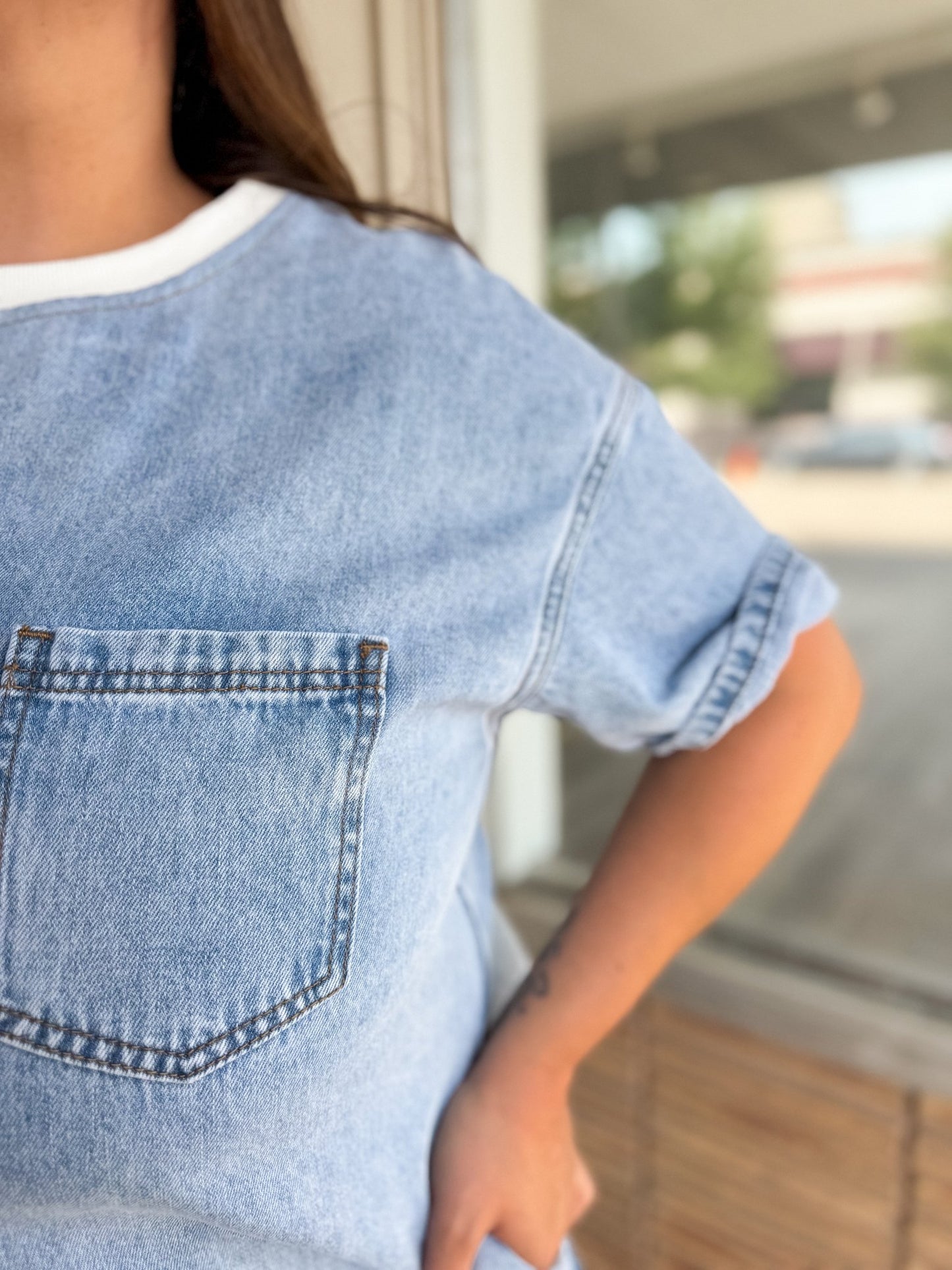 Mineral Washed Denim Shirt Dress - Modern Creek Boutique