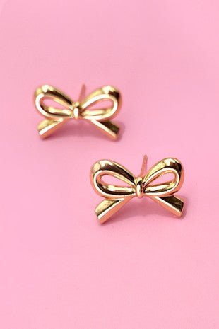 Simple Gold Bow Stud Earring - Modern Creek Boutique