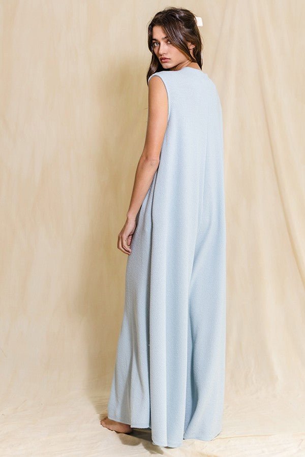 Sky Blue Wide Leg Jumpsuit - Modern Creek Boutique