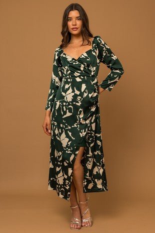 Summers Goodbye Hunter Green Midi Dress - Modern Creek Boutique