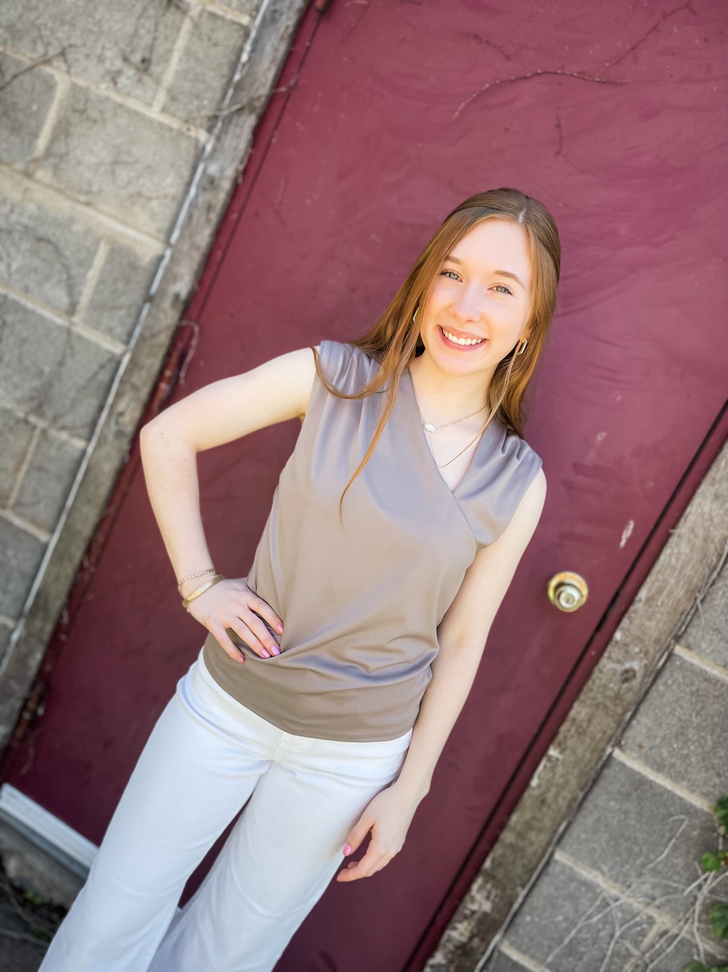 Summer Afternoon Taupe Top