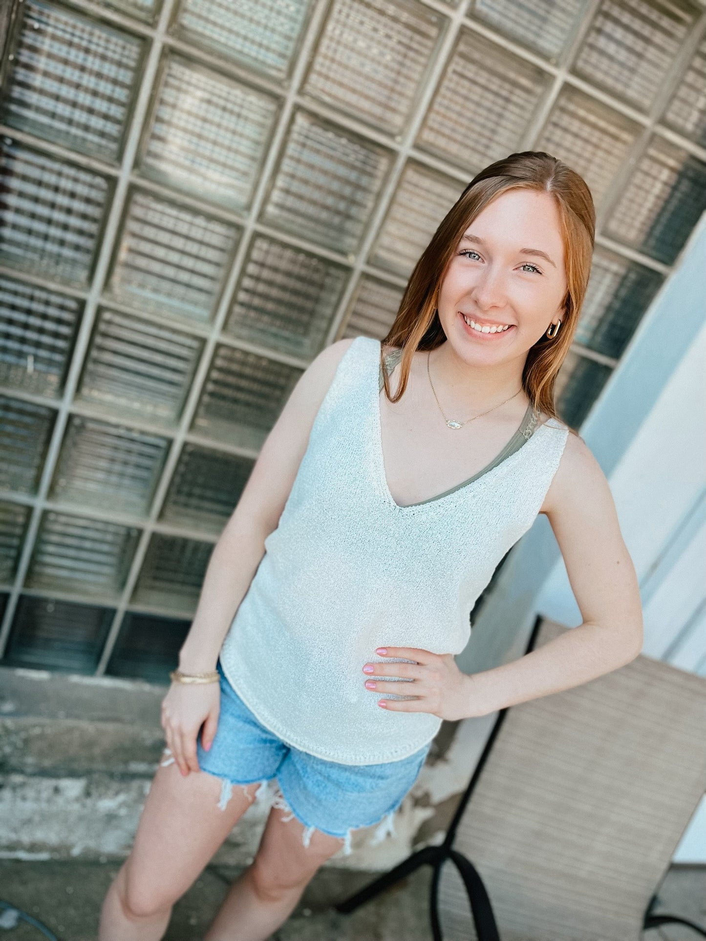 Tank Top Life Ivory Sweater Tank